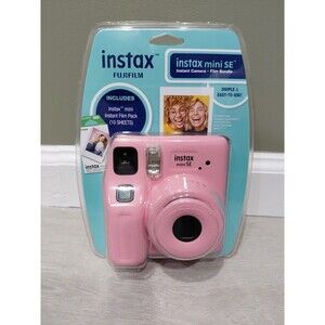 Fujifilm Instax Mini SE Instant Film Camera Pink - NEW